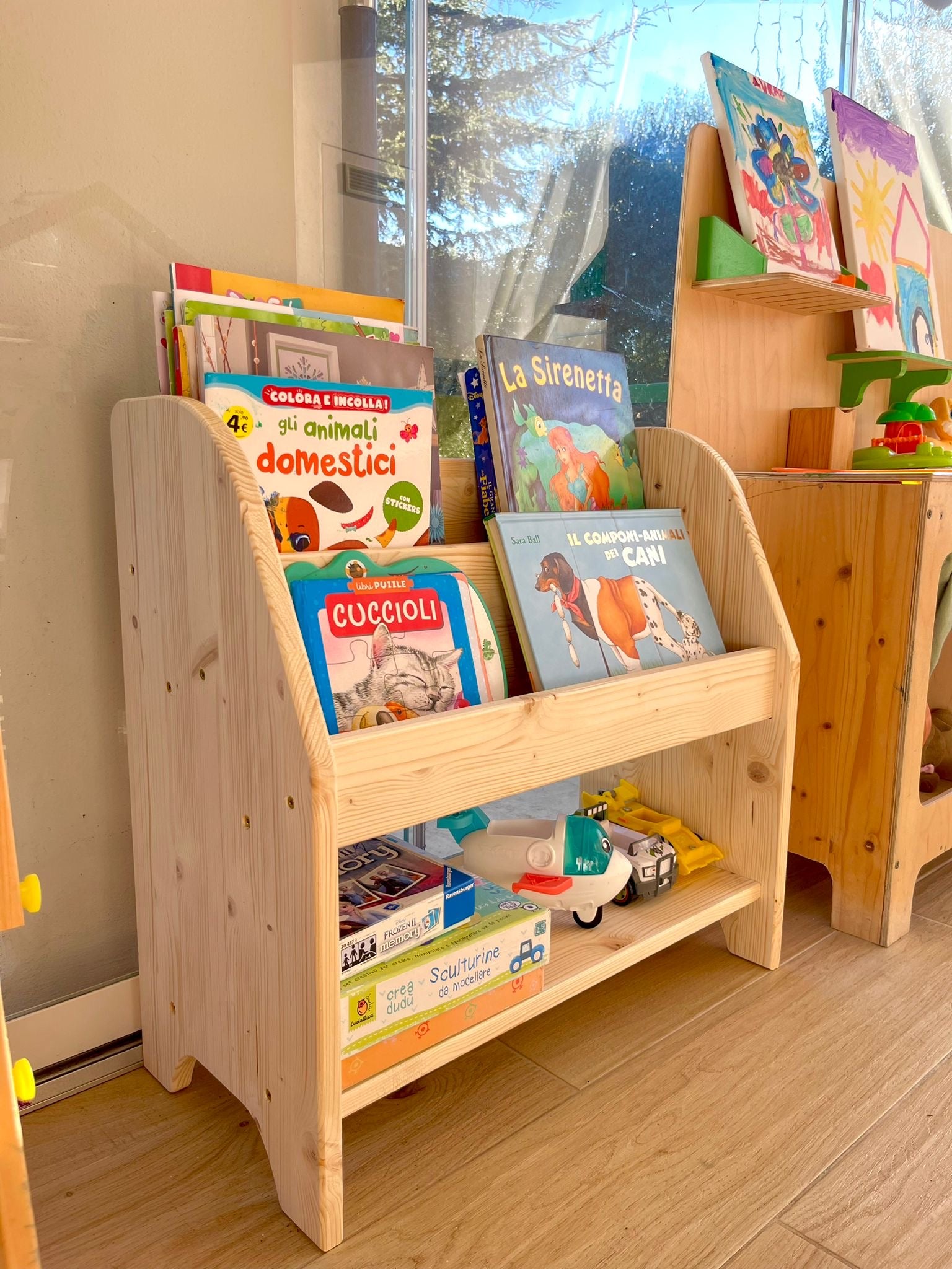 📚 Libreria Montessori in Abete Naturale